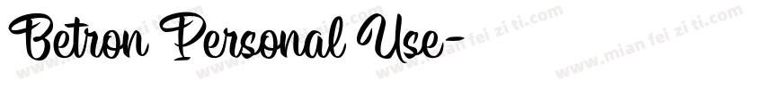 Betron Personal Use字体转换